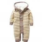 Free Fisher Baby Overall Strick getreift mit Kapuze